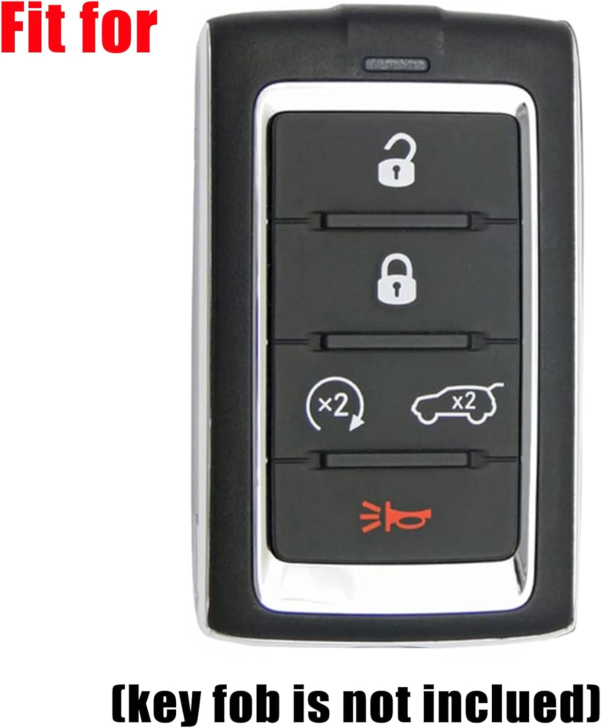 2 fundas de goma para llavero Coolbestda 5B sin llave para Jeep Grand Cherokee Grand Wagoneer 2021 2022 68377534AB M3NWXFOB1