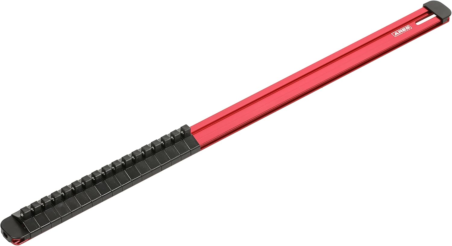 ARES 60147 – Juego de 2 organizadores de enchufes SOCKET VAULT – Juego de 6 rieles rojos de 17 pulgadas con 2 bandejas organizadoras de plástico