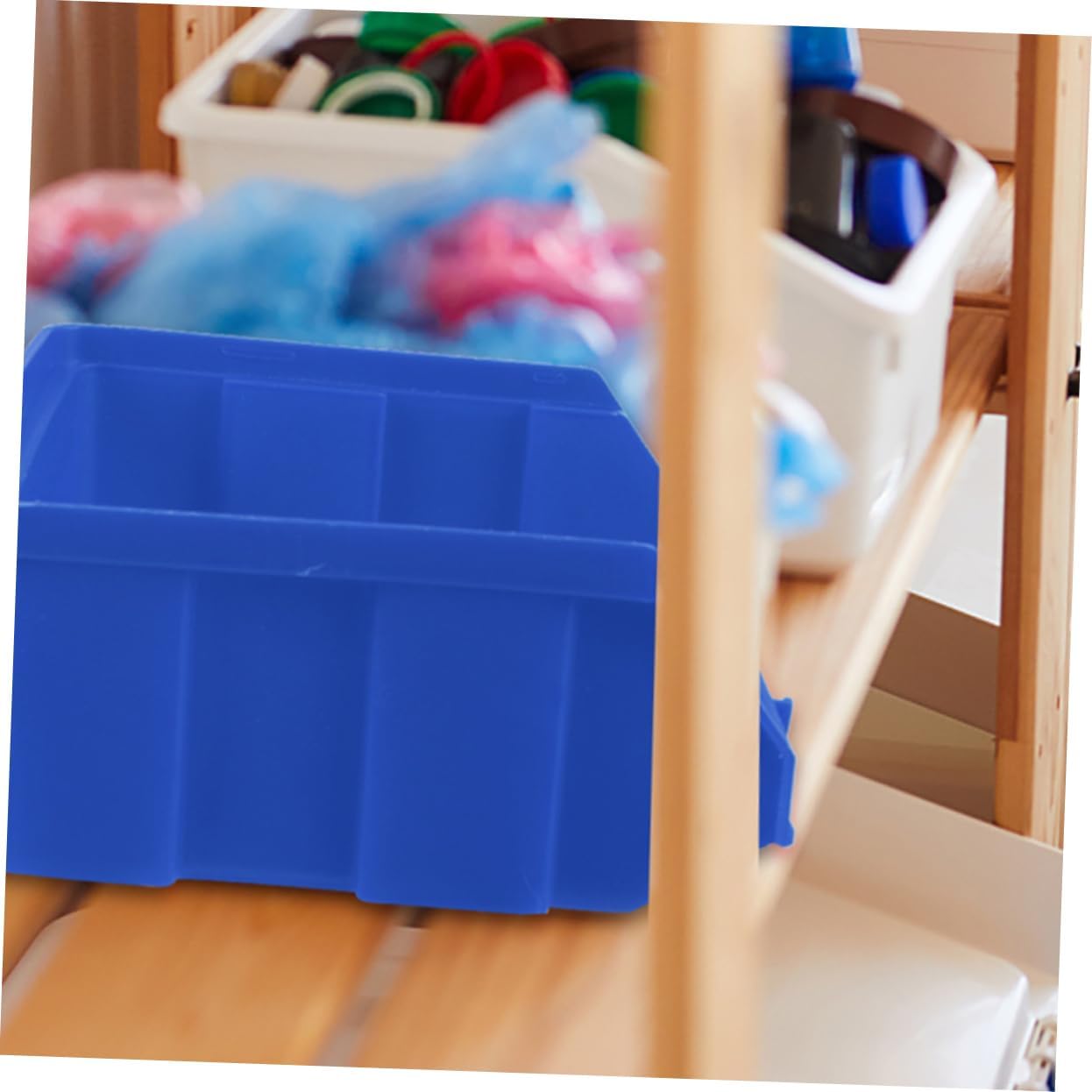 NUOBESTY Contenedores de almacenamiento apilables Organizador de piezas 8pcs Abs Organizador de oficina antiestático Almacenamiento de