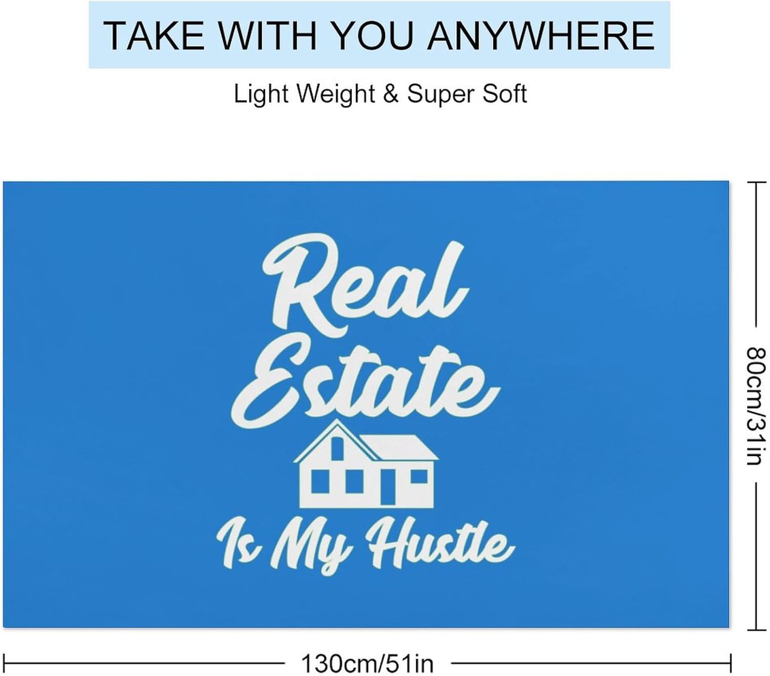 Real Estate is My Hustle – Toalla de playa para adultos, sin arena, de secado rápido, para piscina, manta de playa