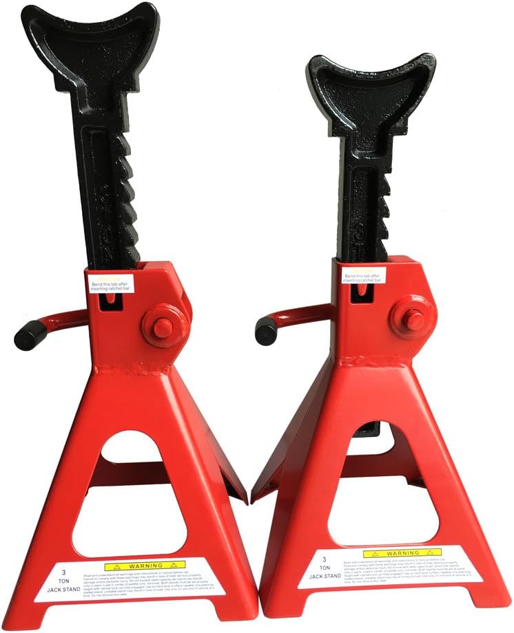 3 toneladas 6,600 libras Jack Stands alta capacidad de acero coche auto tienda eje elevación elevación portátil para SUV camión RV 1 par