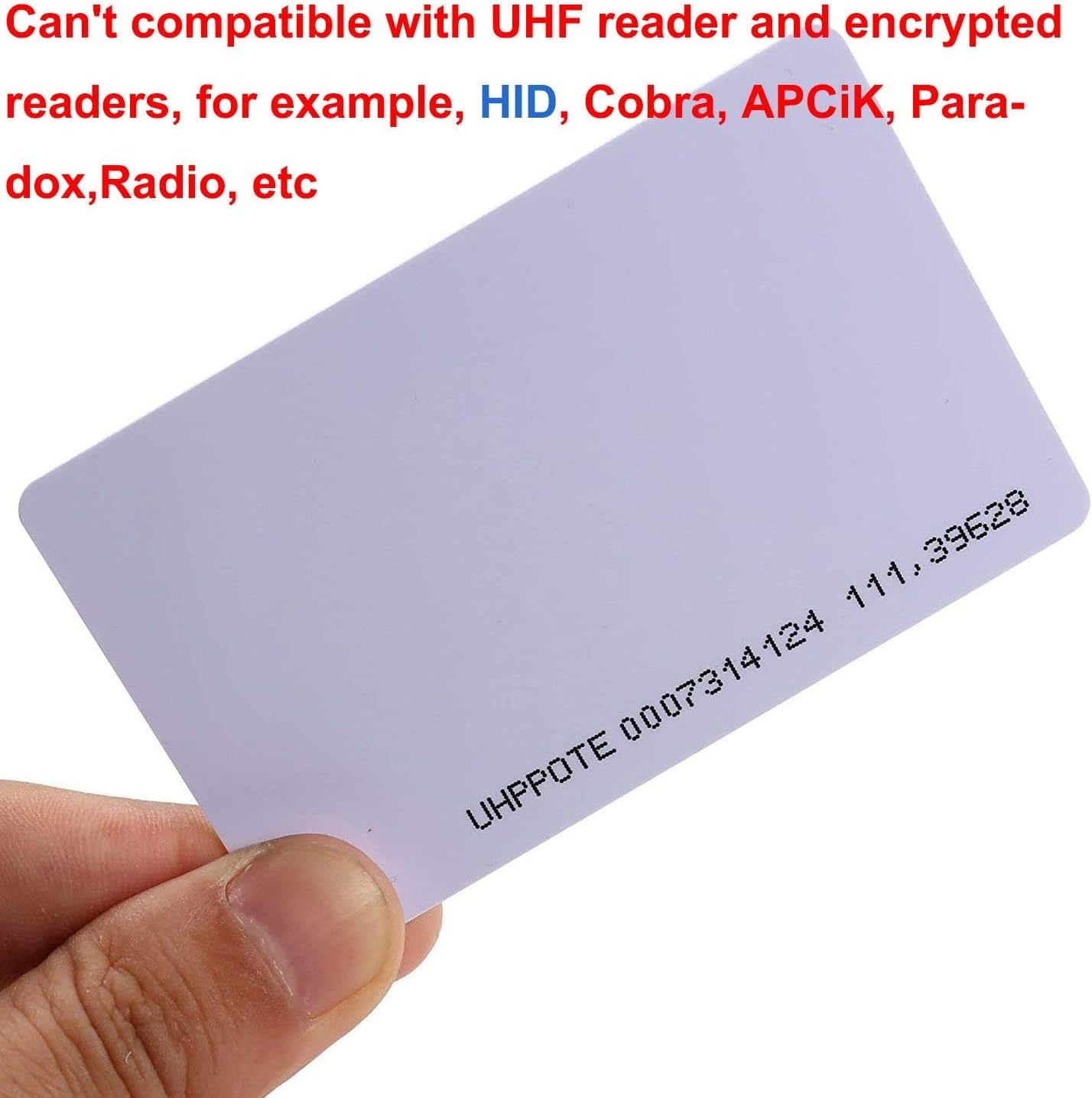 UHPPOTE Tarjeta inteligente de proximidad RFID sin contacto de 125 kHz de 0.031 in de grosor para sistema de control de acceso y asistencia de