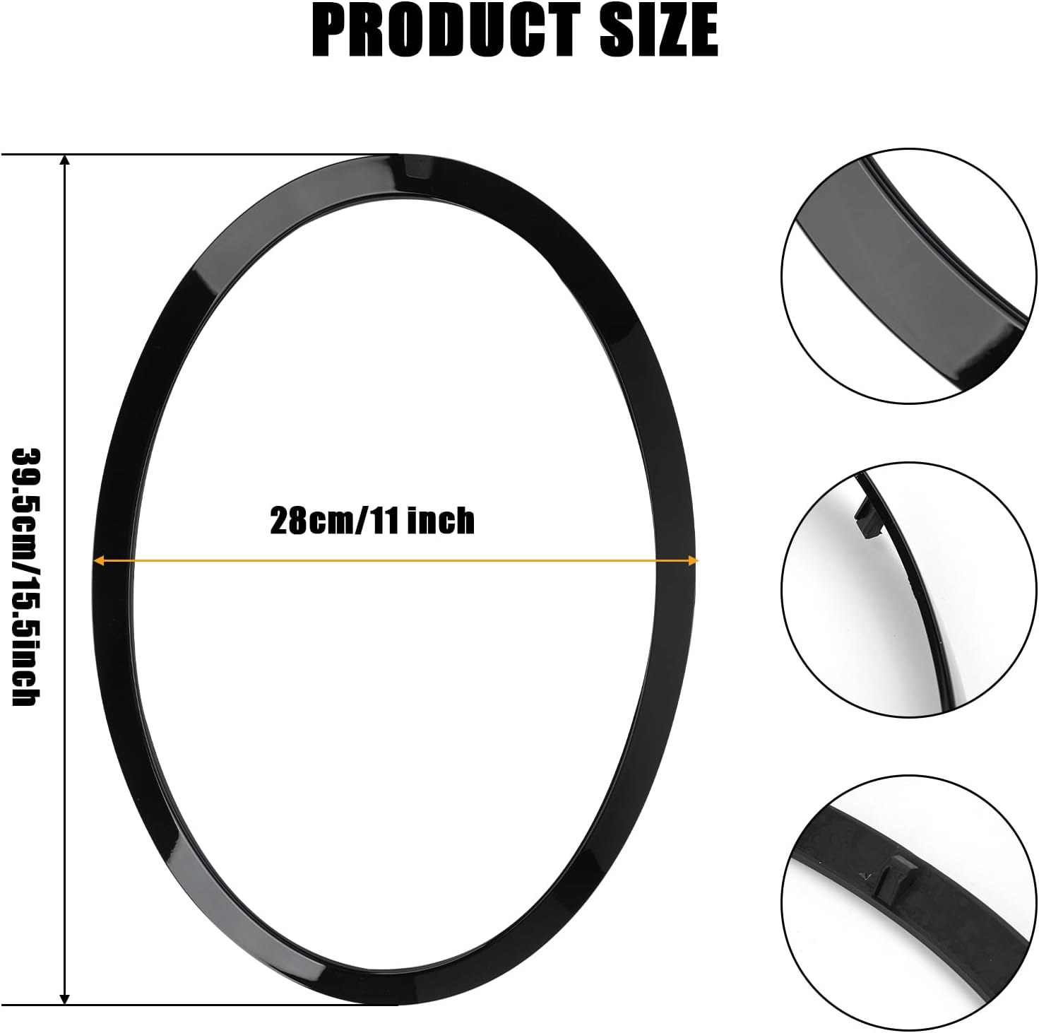 Bisel para faros delanteros del lado del conductor y del pasajero, compatible con MINI Cooper F55 F56 F57 2014-2021, repuesto # 51137300631