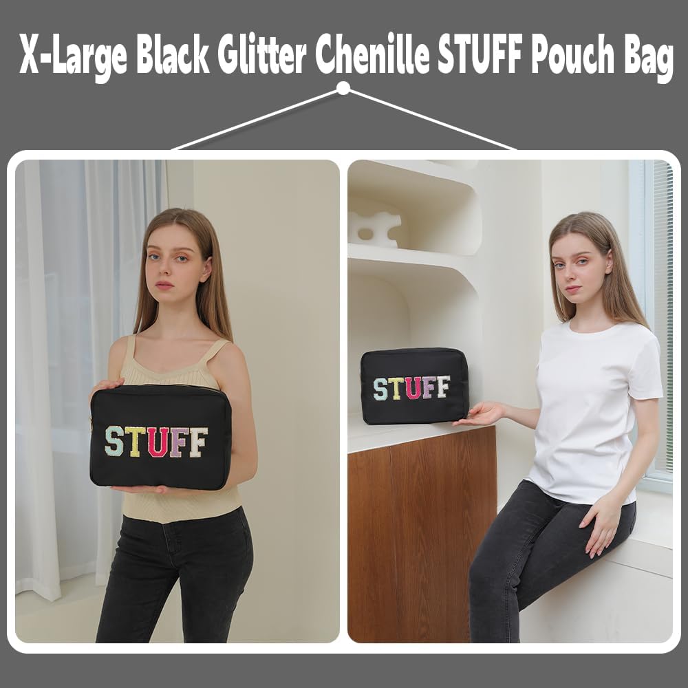 YogoRun Bolsa de maquillaje Bolsa de cosméticos de viaje Bolsa de maquillaje Bolsa de cosméticos para mujereshombres, Cosas negras, Moda