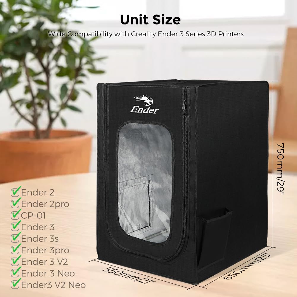 Creality – Carcasa para impresora 3D oficial, resistente al fuego y al polvo, cubierta protectora de temperatura constante compatible con Creality