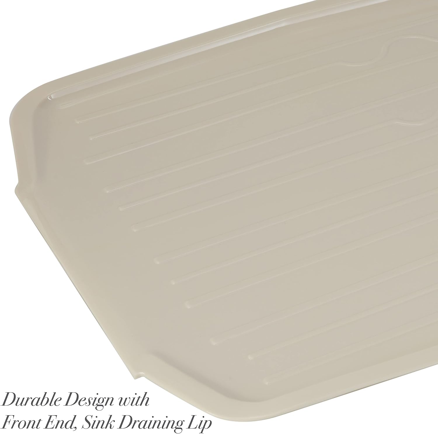 Kitchen Details Bandeja de drenaje para encimera  Dimensiones 18 x 15 x 1 pulgadas  Diseñada para escurreplatos autónomos  Duradero  Evita la