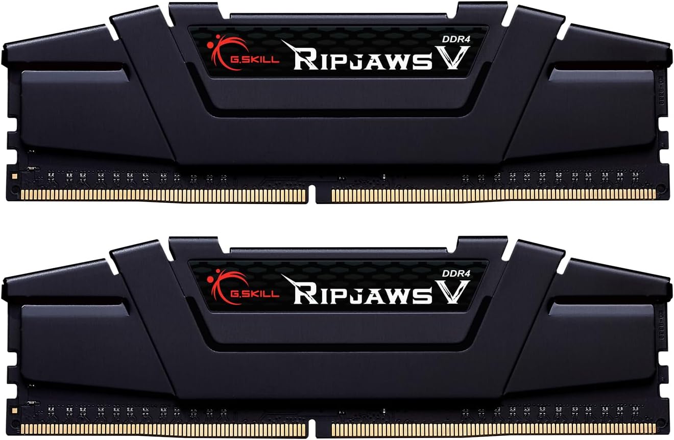 G.SKILL Ripjaws Serie V (Intel XMP) DDR4 RAM 128 GB (4 x 32 GB) 3200MTs CL16-18-18-38 1.35V Memoria de computadora de escritorio UDIMM – Negro
