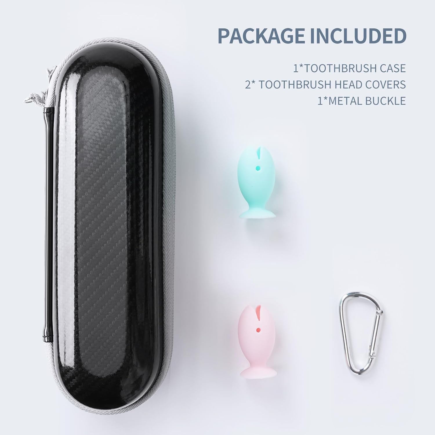 Yinke Estuche de viaje para cepillo de dientes con 2 tapas de cubierta de cabezal de cepillo de dientes para Oral-BOral-B ProPhilips Sonicare