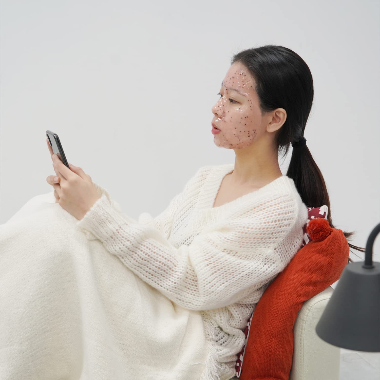 Balvilvi Mascarilla de gelatina para el cuidado de la piel, máscara facial de gel Goji para hidratación instantánea, mascarilla facial de gelatina