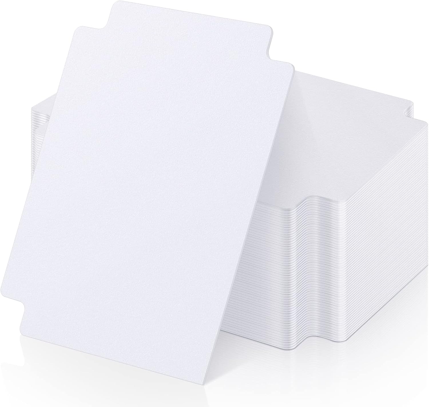60 separadores de tarjetas intercambiables, separadores de tarjetas blancas con pestañas, caja de tarjetas en blanco, tarjetas divisoras de tarjetas
