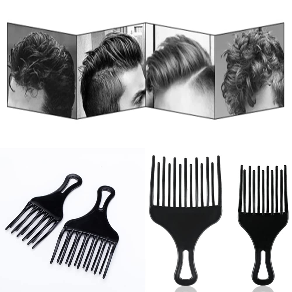 2 peines para desenredar el cabello, peines de plástico afro púas profesionales para el cabello, peines de dientes anchos para hombre y mujer