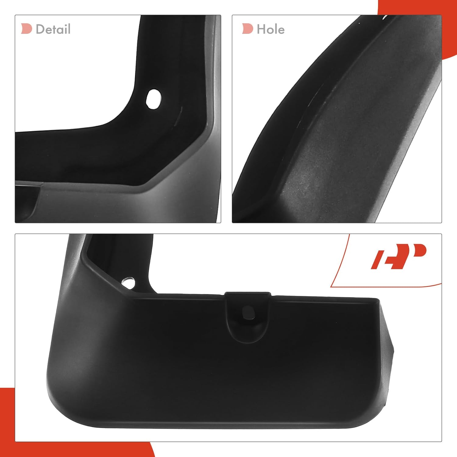 A-Premium Juego de 4 unidades de guardabarros con kit de accesorios compatibles con Hyundai Sonata, 2018-2019, sedán, color negro, delantero y