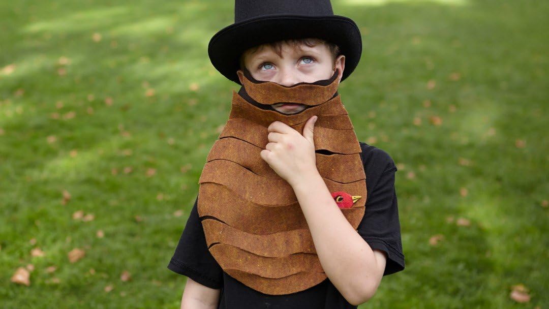 Last-Minute Halloween Costume Felt Beards