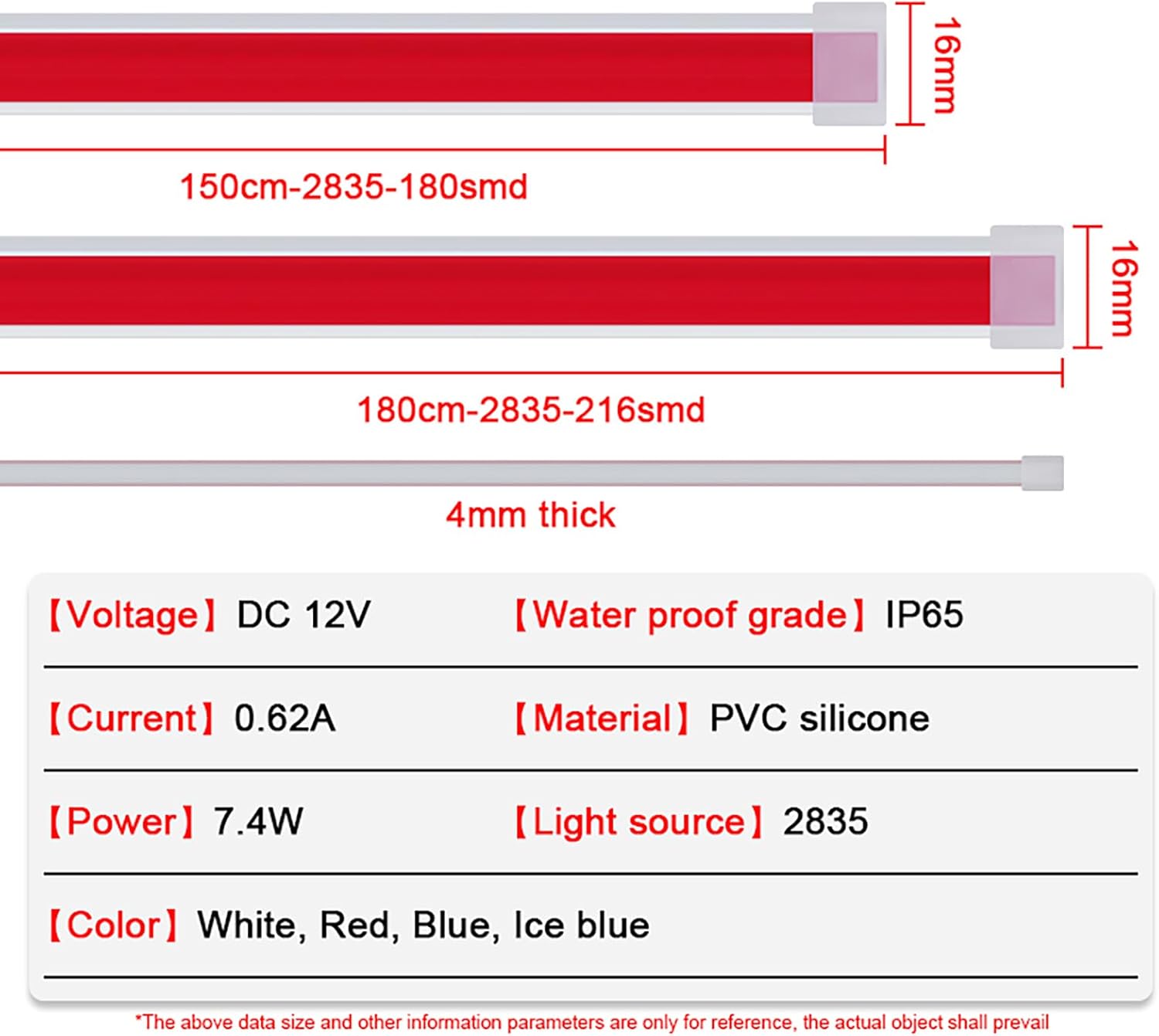 Tira de luz LED para capó de automóvil, de 71 pulgadas, flexible, para correr durante el día, inicia la luz de escaneo para automóviles, camiones,