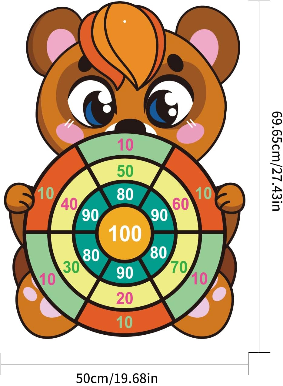 Animal Dart Board for Kids Toys, Dart Board with Sticky Balls Birthday Party Games Indoor Outdoor Sport Games for Children