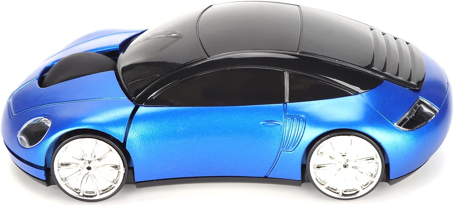 Acogedor Mouse inalámbrico, mini mouse fotoeléctrico en forma de auto de 2.4G, compatible con tecnología inteligente de ahorro de energía, diseño
