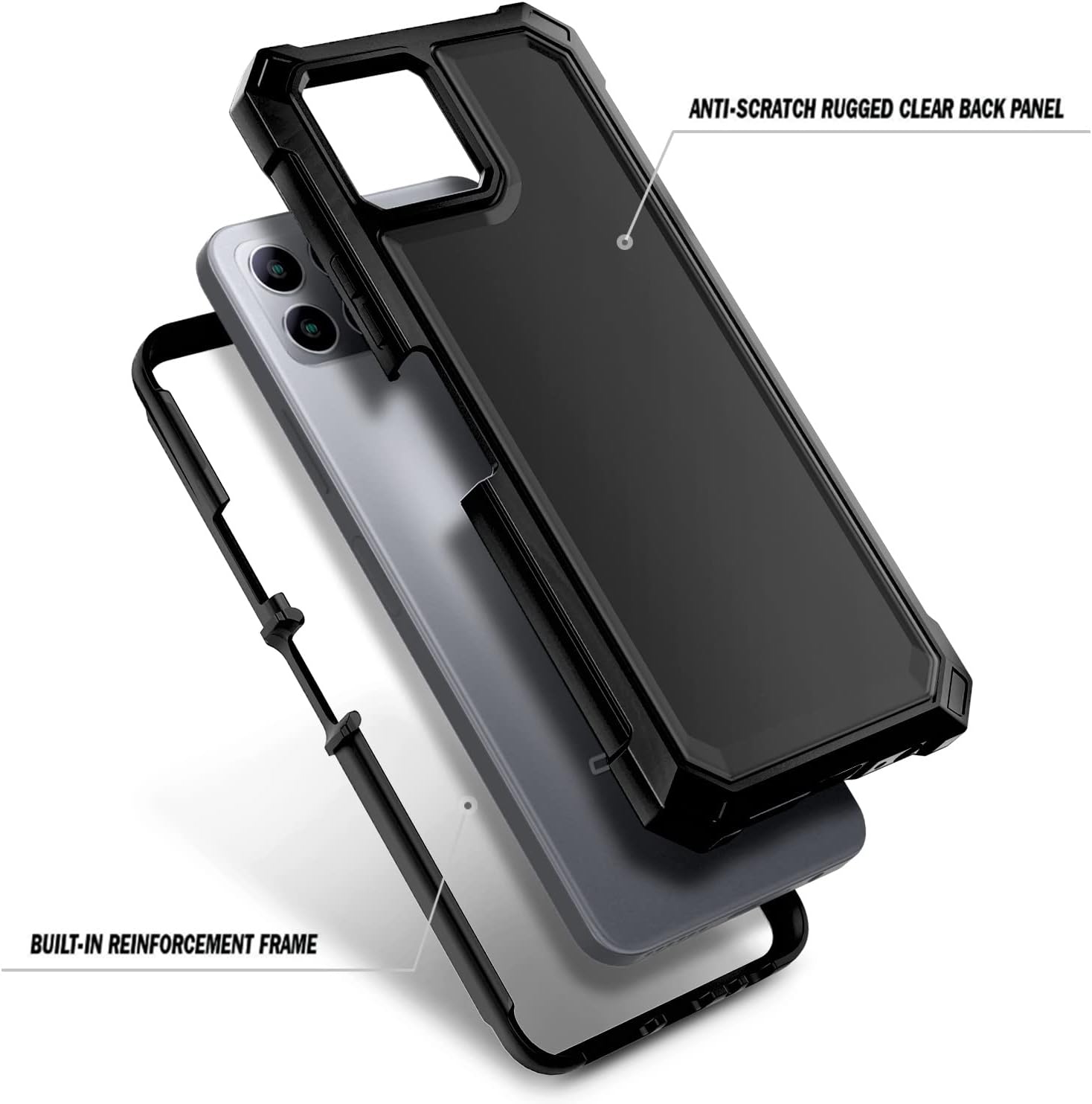 NZND Funda para Boost Mobile Celero 5G Plus 2023 de 7.0 pulgadas (solo versión grande) con protector de pantalla incorporado, funda protectora de