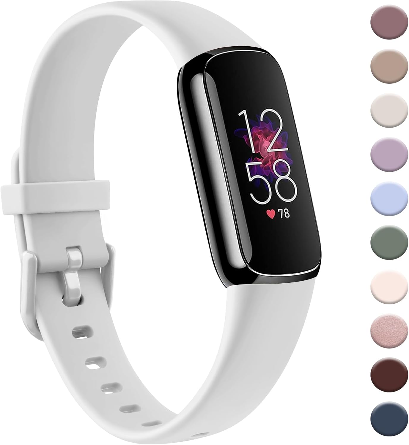 AK Correa deportiva compatible con bandas Fitbit Luxe para mujeres y hombres, correas deportivas de repuesto de silicona suave para Fitbit Luxe