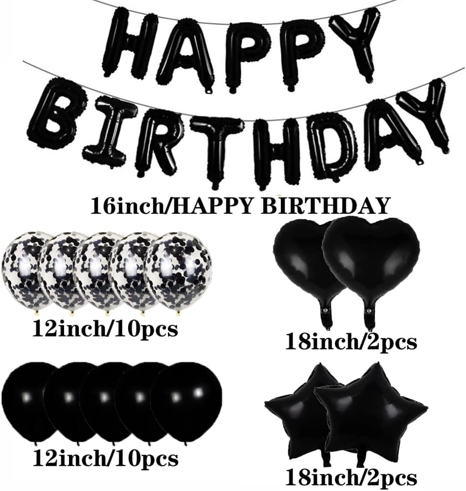 Decoraciones de cumpleaños número 70, suministros para fiestas, globos negros del número 70, globos de aluminio de Mylar de 70, decoración de globos