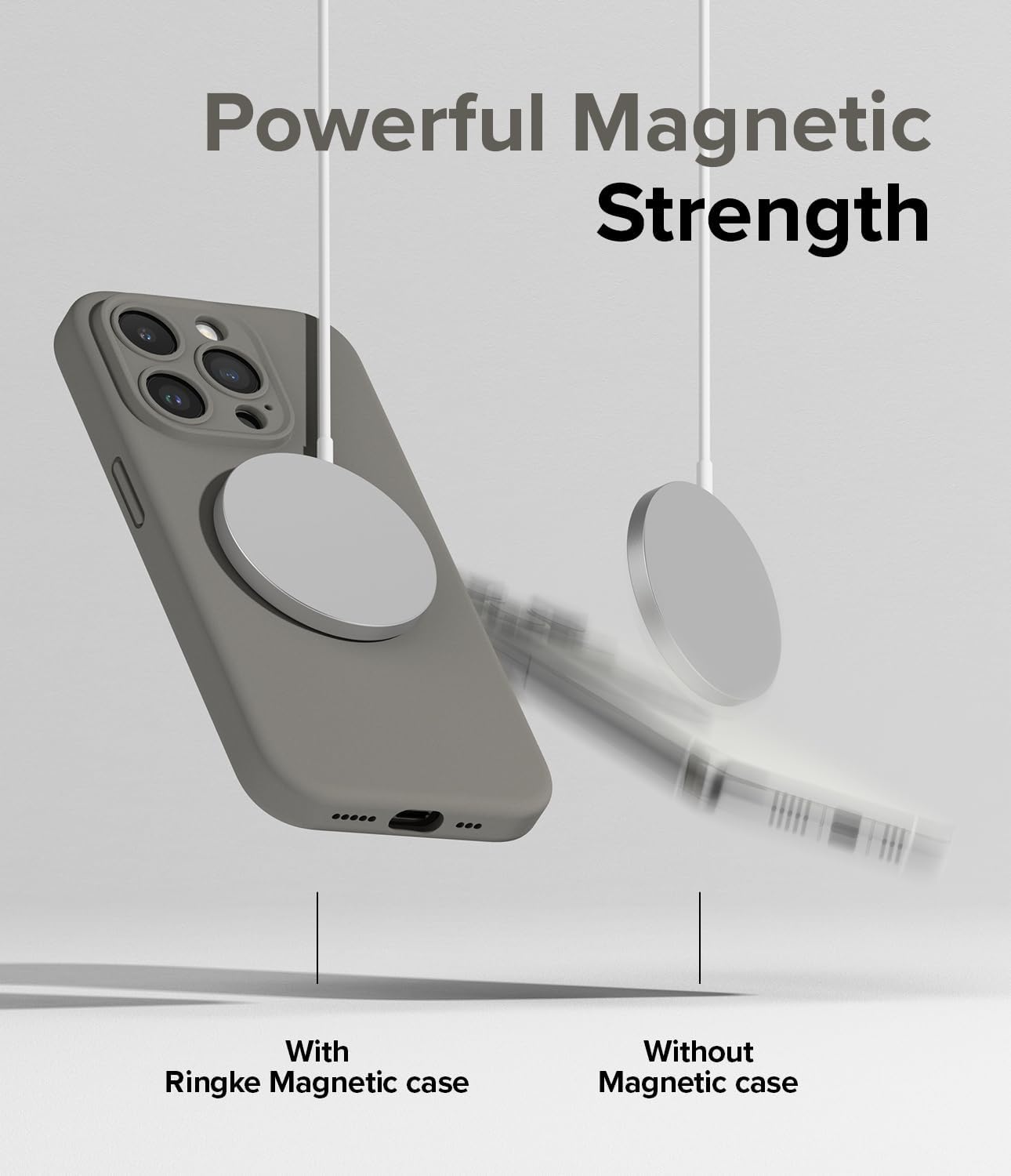 Ringke Funda magnética de silicona compatible con MagSafe diseñada para iPhone 15 Pro Max, se siente aterciopelada, ligera, delgada, linda, suave,