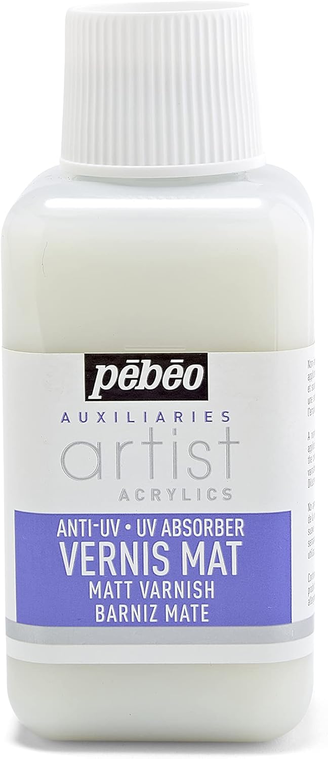 Pebeo Barniz mate, 8.5 fl oz, transparente