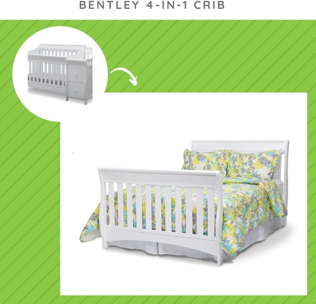 Delta Children – Kit de conversión de tamaño completo para cuna Bentley – #0050 (Bianca White – 130)