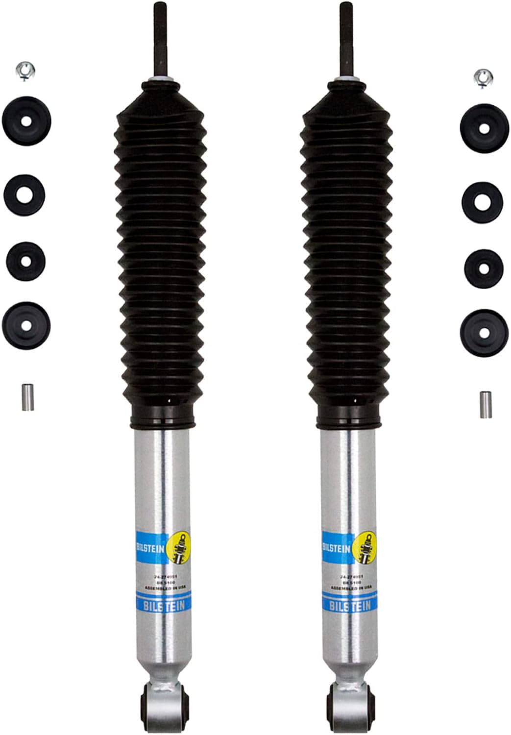 Bilstein B8 5100 Series – Par de amortiguadores delanteros y traseros para Ford F-250 F-350 Super Duty 4WD 2017-2022 con elevación de 2-2.25