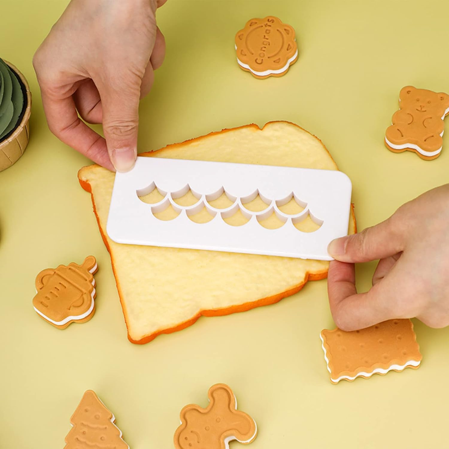 qufzdopv Cortador de galletas, juego de 9 piezas de moldes para galletas y fondant, cortadores geométricos de galletas para decoración de pasteles