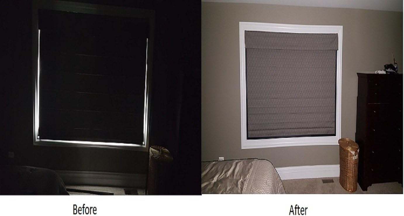 Bloqueador de huecos de luz para persianas celulares y ventanas. Eficaz para bloquear la luz a lo largo de los bordes de tus persianas opacas (90