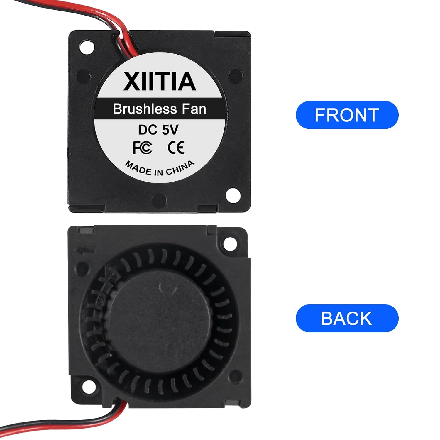 XIITIA 6 unids 3010 5V ventilador ventilador 1.181×1.181×0.394 in cojinetes de manga sin escobillas DC ventilador de enfriamiento con 2 pines