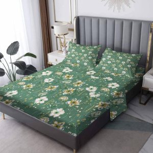 Sábanas florales tamaño matrimonial  Sábanas verdes de 4 piezas con bolsillo profundo, sábanas de microfibra suave de 600 hilos sin arrugas, 1 Sábanas florales tamaño matrimonial  Sábanas verdes de 4 piezas con bolsillo profundo, sábanas de microfibra suave de 600 hilos sin arrugas, 1