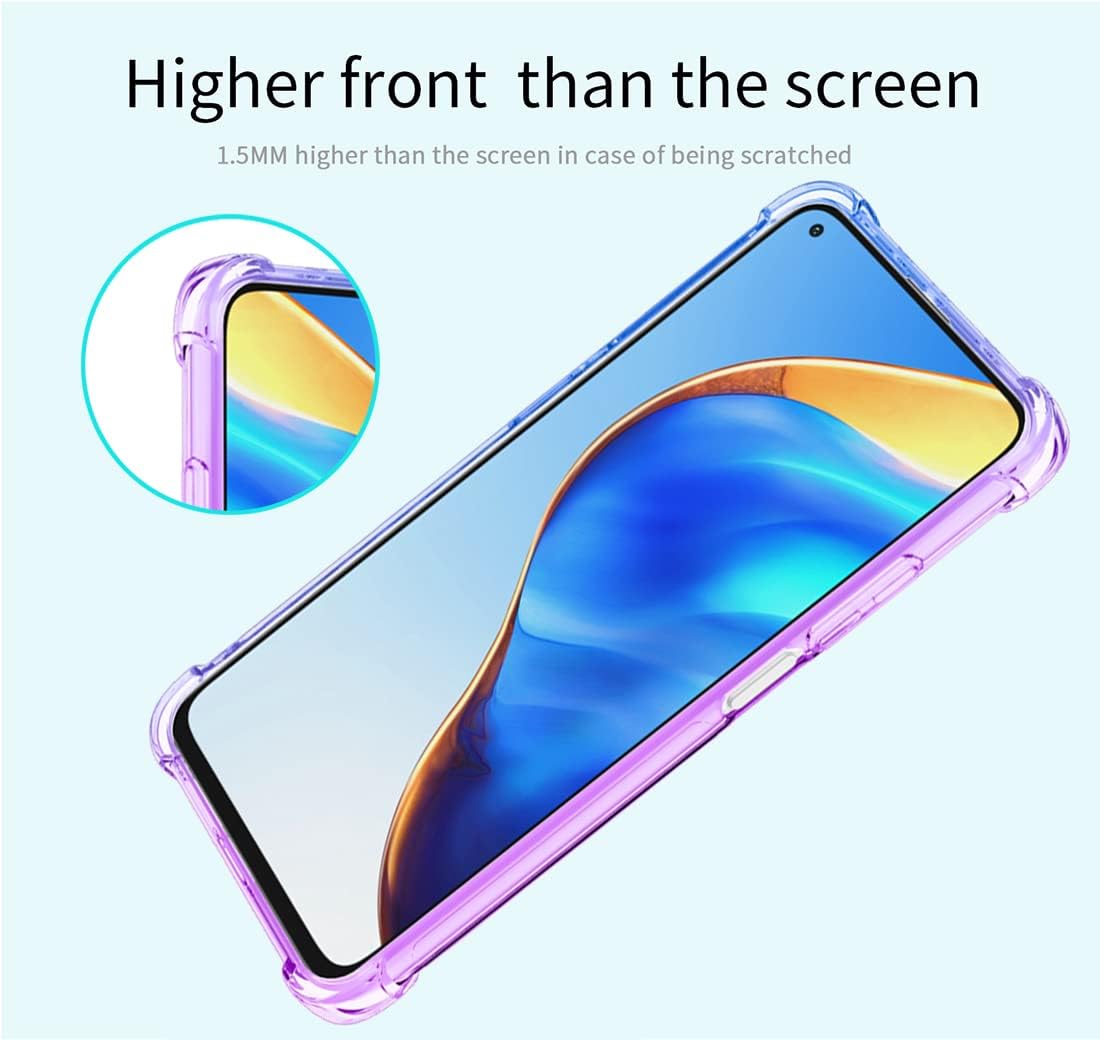 KOARWVC Funda para Mi 10T 5GMi 10T Pro 5GRedmi K30S M2007J3SY Caso, Crystal Clear Case Gradient Slim Anti Scratch TPU A prueba de golpes Funda