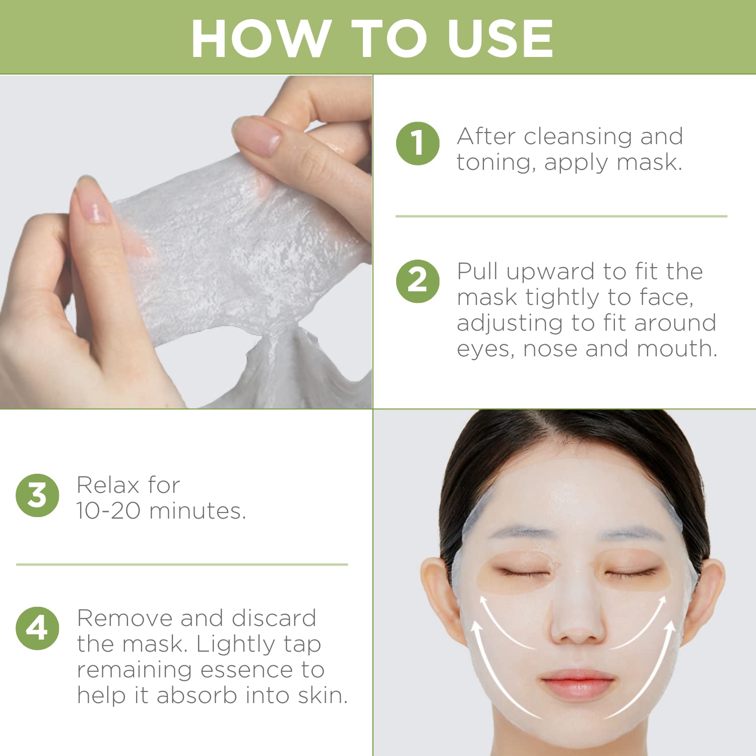 Mediheal La mejor mascarilla coreana oficial de hoja  Máscara facial esencial de árbol de té, 4 hojas de tratamiento calmante para la piel, control