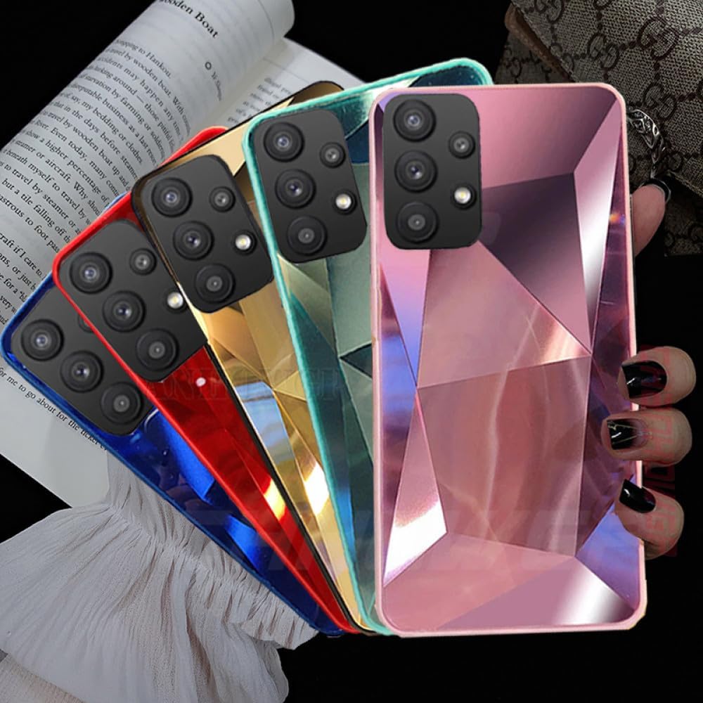 Funda de espejo de diamante con purpurina 3D para Samsung Galaxy A33 A53 A73 A13 A03S A22 A32 A42 A52 A72 A12 S22 Ultra S21 S20 cubierta de TPU