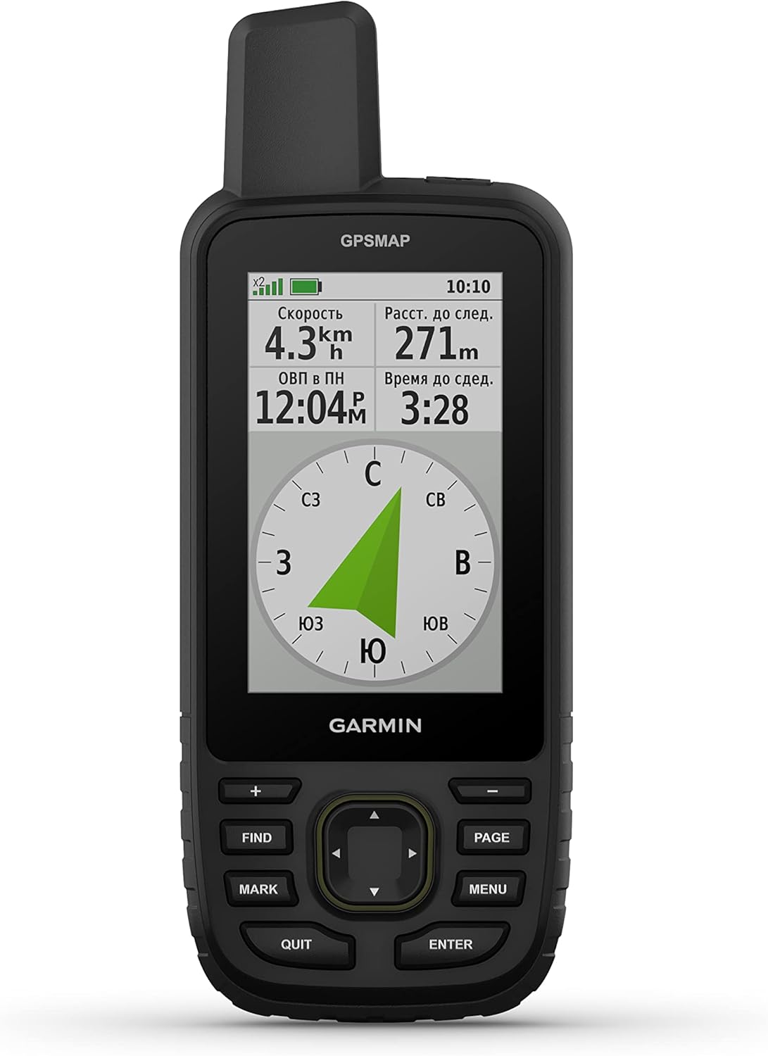 Wearable4U – Garmin GPSMAP 67 Rugged Senderismo de mano, soporte GNSS ampliado, pantalla de 3 pulgadas con paquete de energía