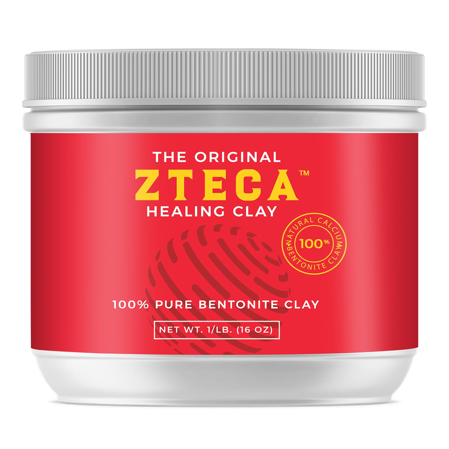 Original Zteca Healing Clay-Pure Bentonite Powder – Mascarilla facial natural para limpieza profunda de poros y beatificación de la piel. Perfecto