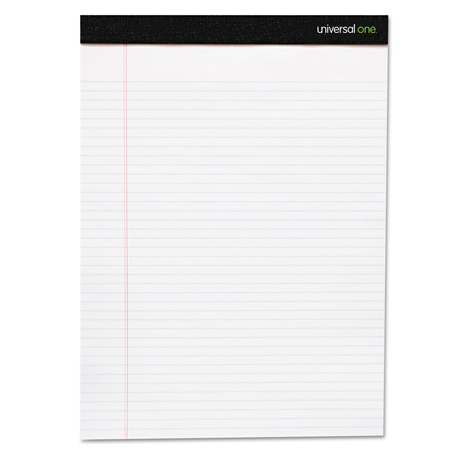 Universal 30630 Bloc de escritura a rayas premium, blanco, 8 12 x 11, legalancho, 50 hojas, 6 blocs (Unv30630)