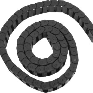 Cadena de arrastre portador Cable de alambre de cadena de plástico para CNC con conector final Tipo puente 3.3 ft largo negro Cadena de arrastre portador Cable de alambre de cadena de plástico para CNC con conector final Tipo puente 3.3 ft largo negro