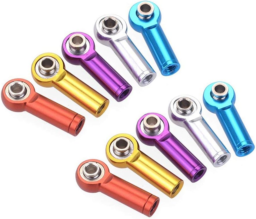 Piezas y accesorios 10pcs M4 Metal Tie Push Link Rod End Joint Ball Head Holder para 18 y 110 RC Truck Buggy Crawler Car Accessory – (color azul)