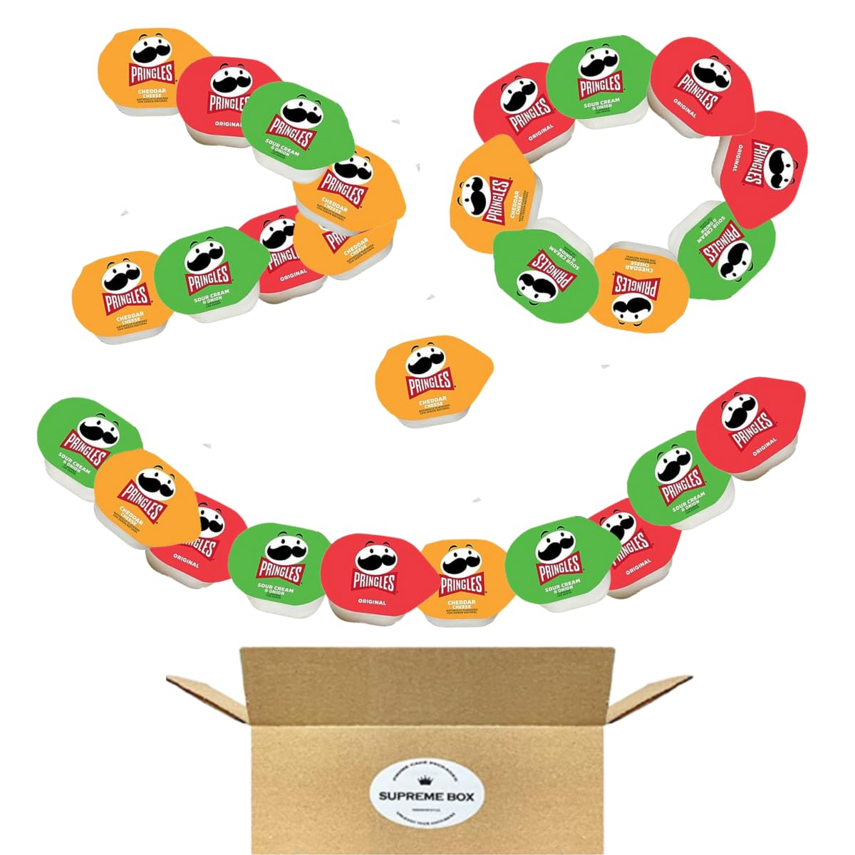 Pringles Snack Stacks! Paquete variado de patatas fritas, originalcrema agria y cebollaqueso cheddar – paquete de 18 (12.9 oz en total)