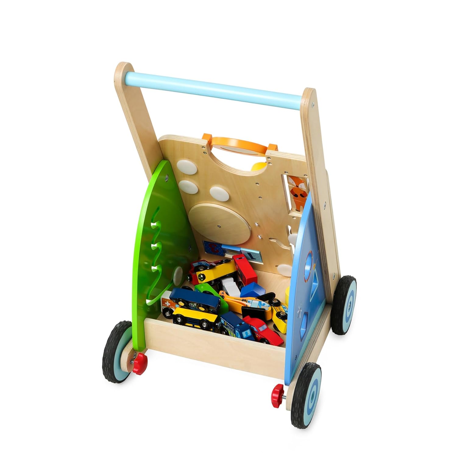 Caminante de actividad, caminante de madera para bebés, juguete para caminar para niños pequeños, cochecito de actividad de aprendizaje, caminante