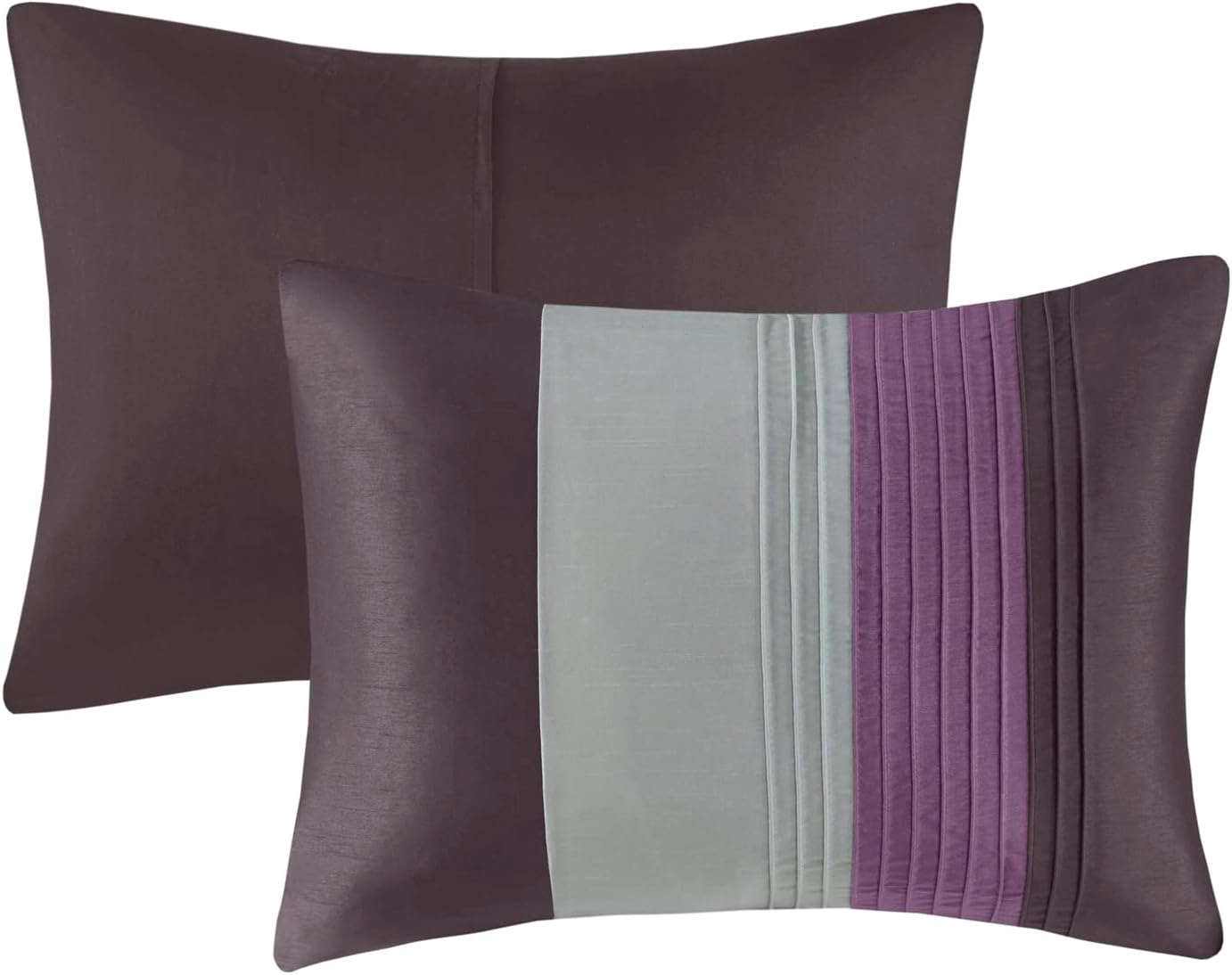 Madison Park – Juego de edredón Amherst, de seda sintética, diseño contemporáneo, fundas y faldón de cama, almohadas decorativas, tamaño Queen (90 x