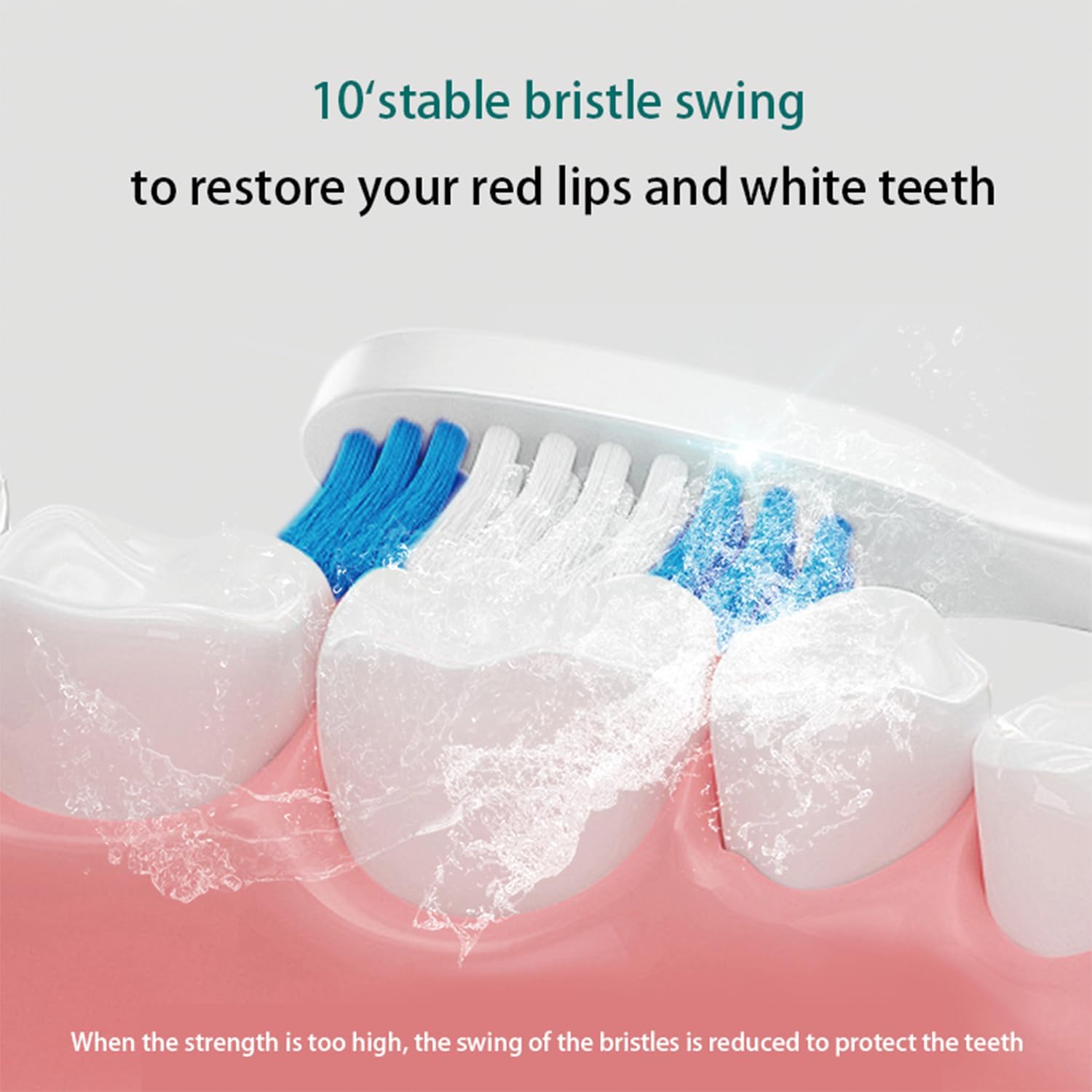 Adulto Cepillo de dientes eléctrico para niños, 6 cepillos de dientes eléctricos de limpieza profunda con 5 modos, carga rápida durante 4 horas,