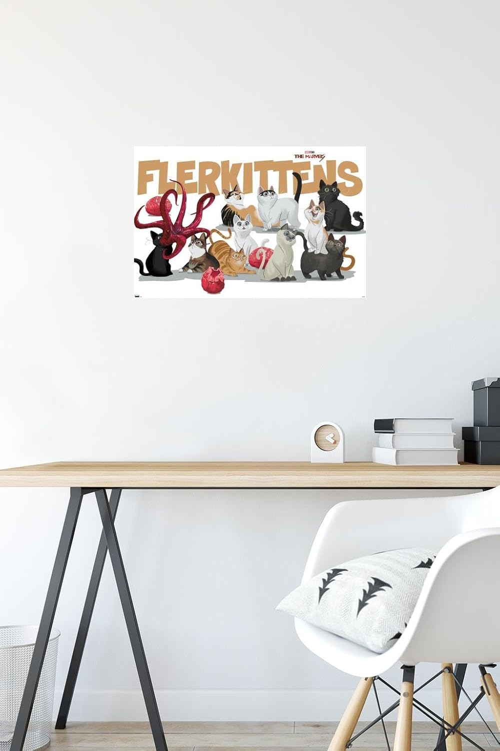 Trends International Marvel The Marvels – Póster de pared de Flerkittens, 14.72 x 22.37 pulgadas, paquete de póster y montaje prémium