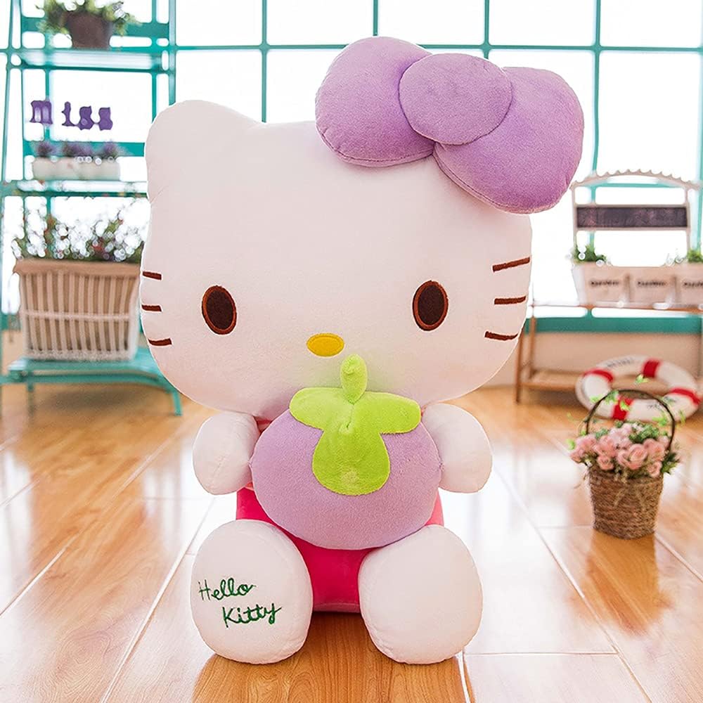 Hello Kitty – Juguetes de peluche, lindos juguetes suaves para muñecas, regalos de cumpleaños para niñas (11.8 in, morado)
