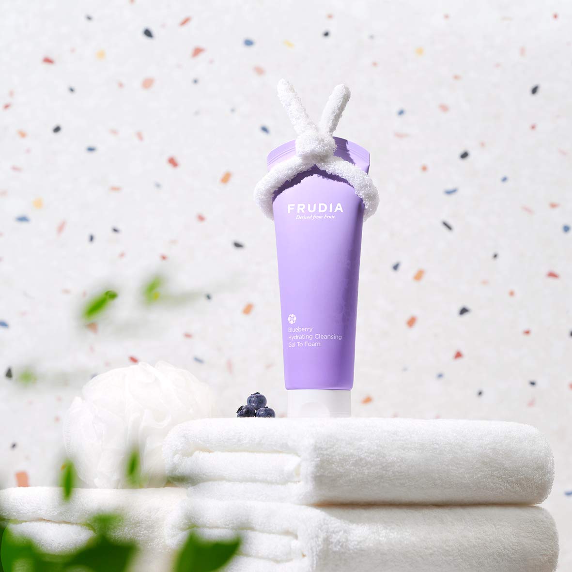 WELCOS FRUDIA Blueberry Gel limpiador hidratante a espuma  Limpiador facial hidratante para hombres y mujeres  Lavado facial para piel seca, piel