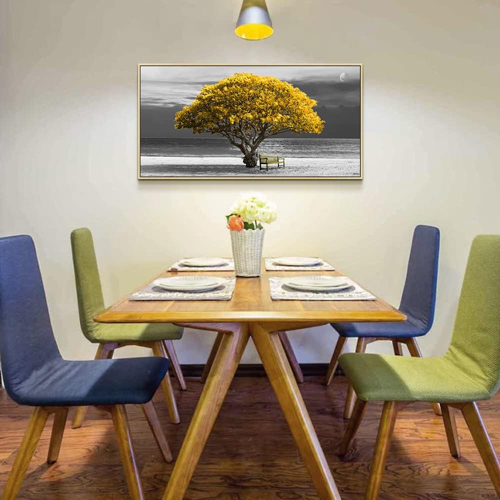 Lienzo enmarcado para sala de estar, decoración de pared de dormitorio de gran tamaño, decoración de pared en blanco y negro, pintura de pared de