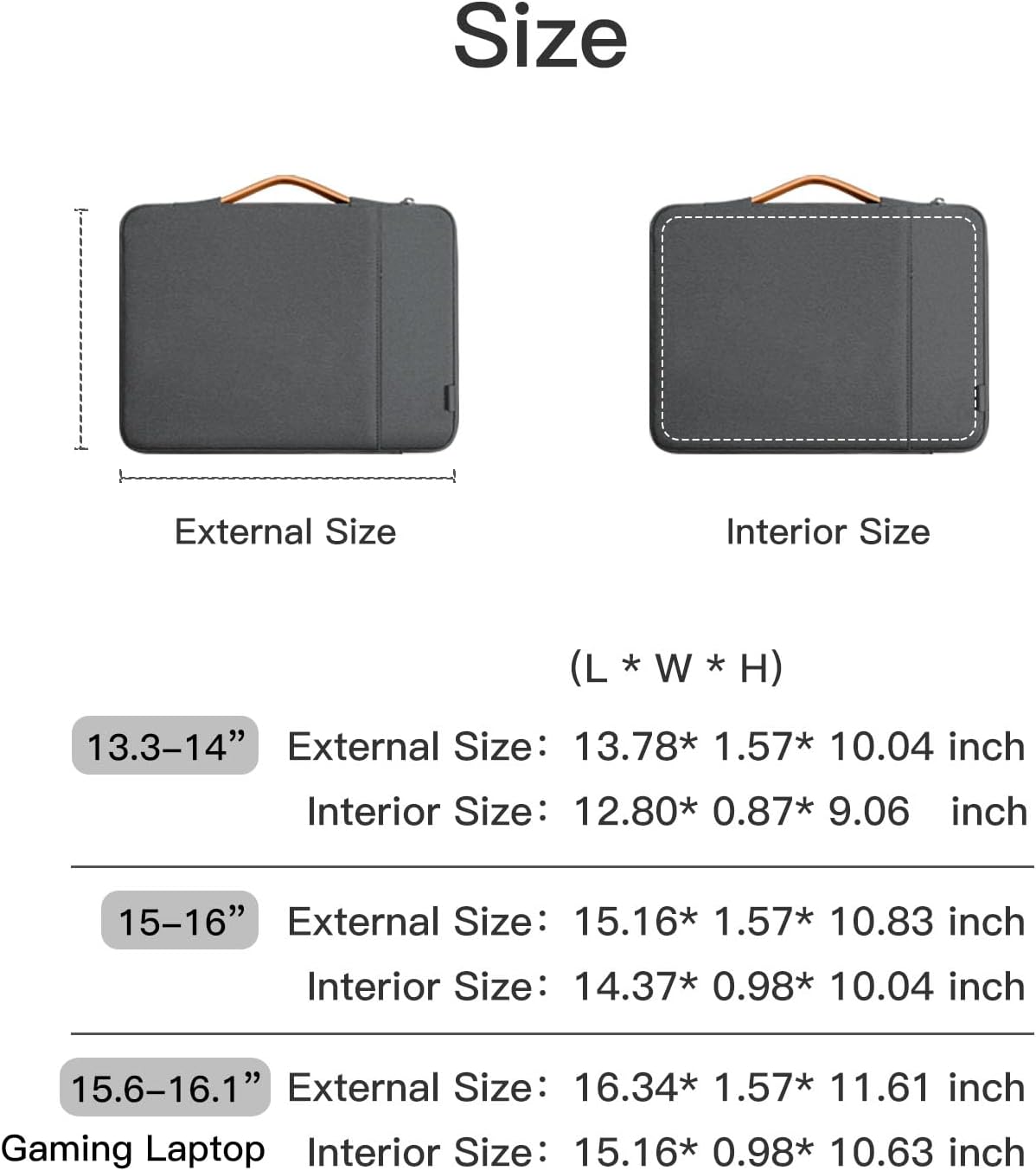 Funda protectora de 360 para laptop de 15.6 a 16.1 pulgadas, bolsa portátil para HP Dell Asus Acer Gaming Notebook con carcasa rígida, funda
