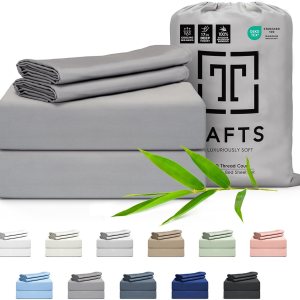 TAFTS-Sábanas de bambú tamaño Queen – Juego de sábanas de viscosa de bambú 100% puro – Sábanas de bambú 400TC – 4 piezas – 17 pulgadas Deep Pocket – TAFTS-Sábanas de bambú tamaño Queen – Juego de sábanas de viscosa de bambú 100% puro – Sábanas de bambú 400TC – 4 piezas – 17 pulgadas Deep Pocket –