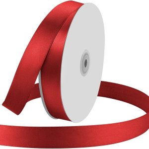 Cinta de satén de poliéster de una sola cara de 1 pulgada de ancho x 100 yardas, cinta de satén para manualidades, regalo, lazos para el pelo, Cinta de satén de poliéster de una sola cara de 1 pulgada de ancho x 100 yardas, cinta de satén para manualidades, regalo, lazos para el pelo,
